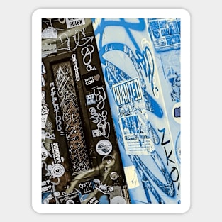 Black Blue Graffiti Street Art Tags NYC Sticker